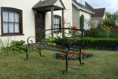 Metal garden bench