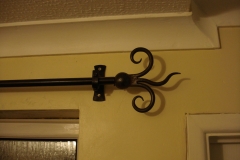 Flared curtain pole