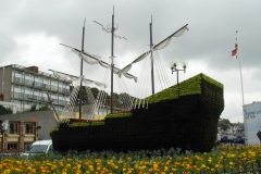 Galleon floral display, Felixstowe Pier