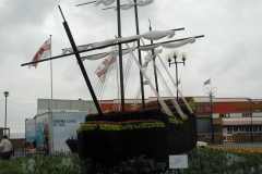 Galleon floral display, Felixstowe Pier