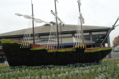 Galleon floral display, Felixstowe Pier