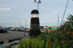Lighthouse floral display, Felixstowe pier