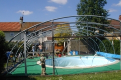Outdoor pool frame