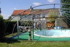 Outdoor pool frame