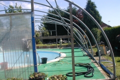 Outdoor pool frame