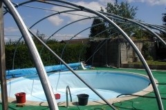 Outdoor pool frame