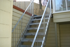 Metal staircase and railing