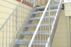 Metal staircase and railing