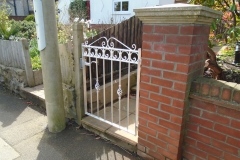 White garden gate