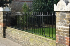 Black fence railing