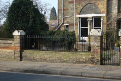 Black fence railing